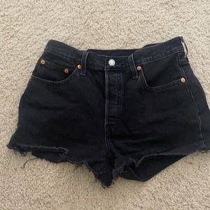 Levi's Black 501 Denim Shorts size 28